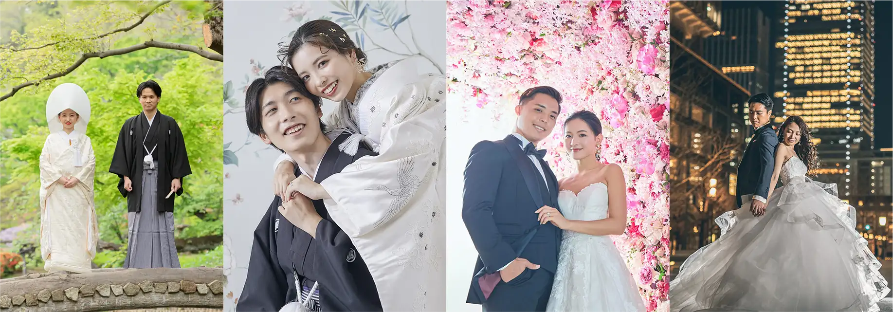 楽婚の前撮り スタジオ＆ロケーションフォト