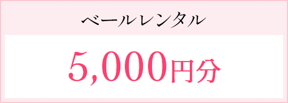 ベールレンタル5,000円分